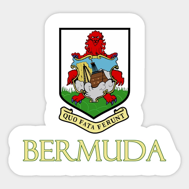 Bermuda  - Coat of Arms Design Sticker by Naves